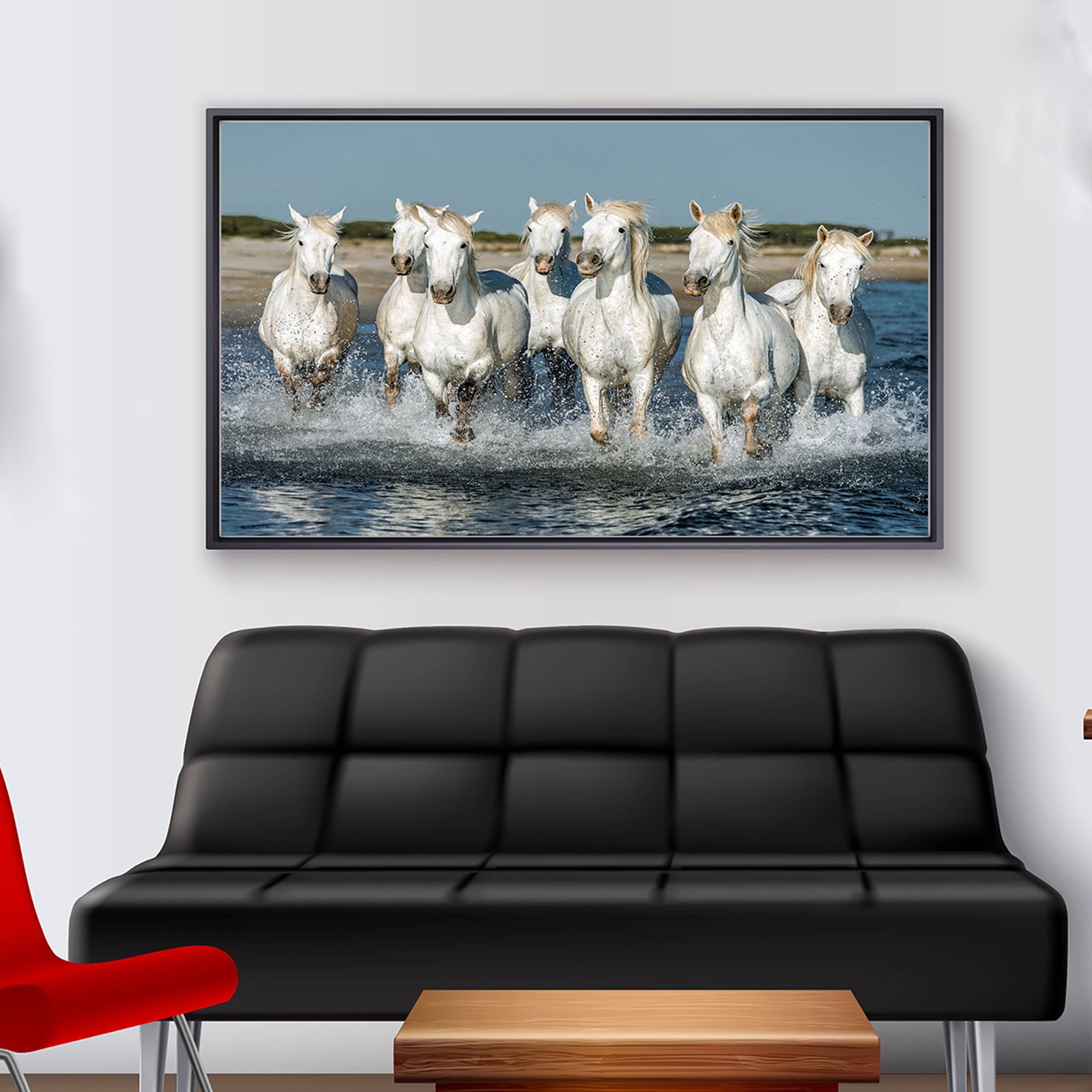 Imagine Seven Running Horse Canvas Wall Panting decorative masterpiece for home decor